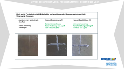 Chemikalienschutzlack, Schutzlack Glykol, Frostschutzmittel