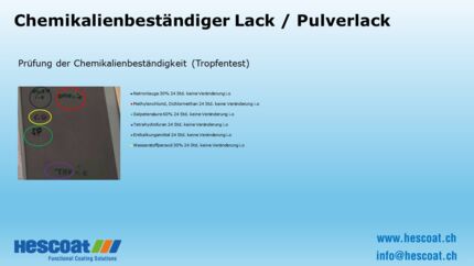 Chemikalienbeständiger Lack, Pulverlack